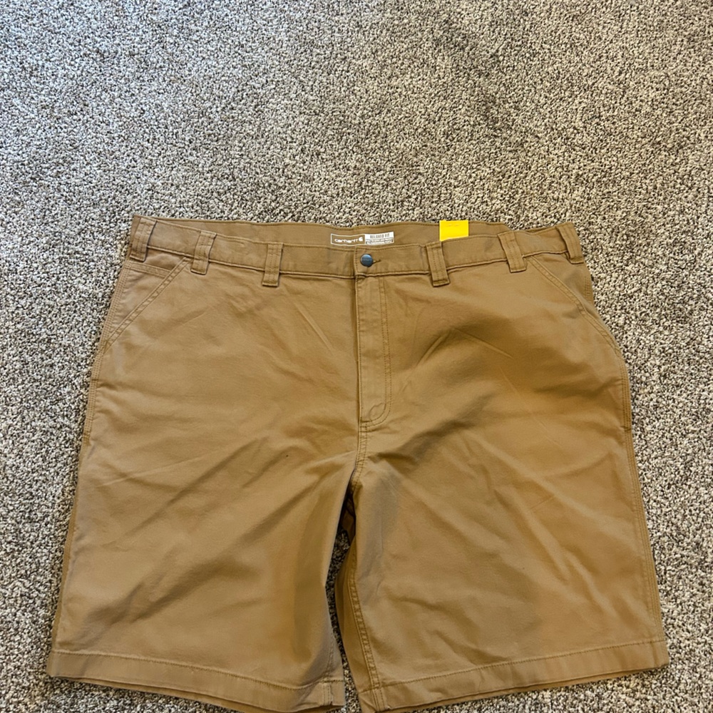Carhartt Men's Flat-Front Khaki/Tan Work Shorts M48